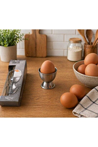 Day Σετ 4 θήκες/ποτήρια για αυγά από ανοξείδωτο ατσάλι – μοντέρνος σχεδιασμός...