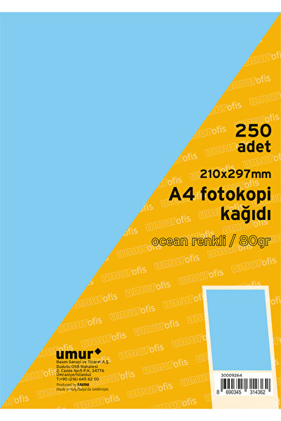 Umurofis 250 Sheets A4 Color Copy Paper 0Cean