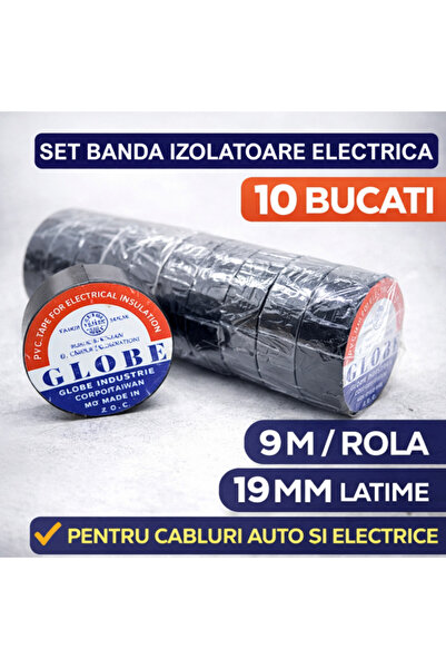 PARADOX SINCE 1992 Set de bandă izolatoare electrică, 10 bucăți, 9m, 19mm, pe...