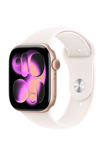 Apple Ceas 11 GPS + Cellular, Carcasă din aluminiu Rose Gold 42mm, Curea spor...