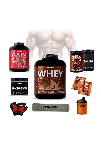 vingpro GIANT PACK - WHEY 1800 - GAIN - Glutamine - Cream of Rice - Taurin - ...