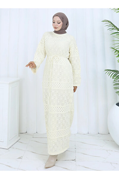 TATULA Patterned Long Knitted Sweater Dress