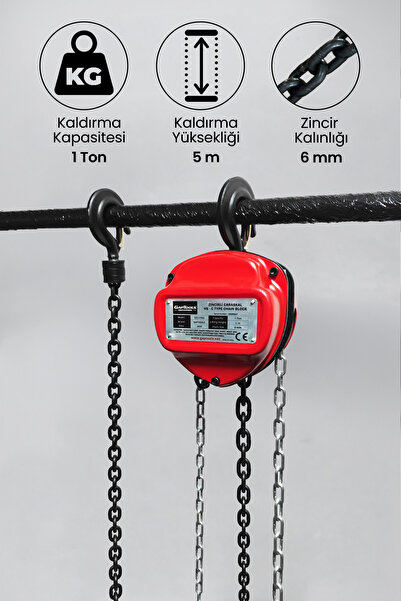 G GAPTOOLS Zincirli Caraskallar 1Ton 5Metre GPC1T5M