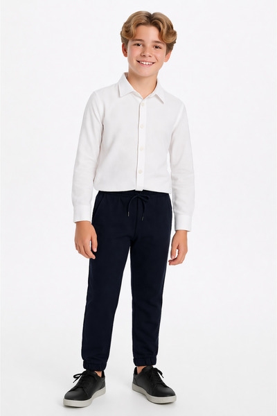GİYİCEM TEKSTİL Boy's Camisole Compact Elasticated Leg School Trousers G2002