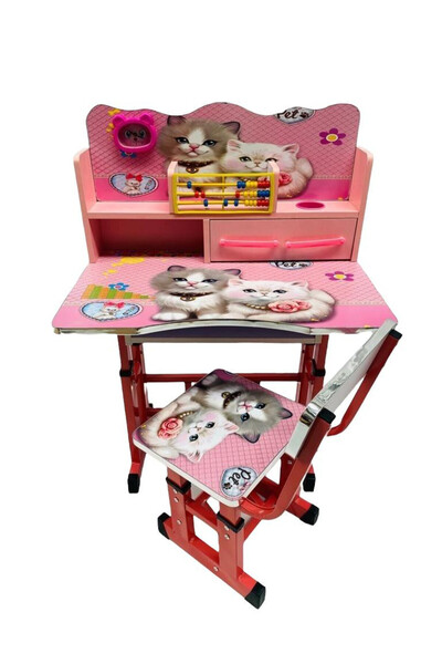 E-ANAMAG Σετ γραφείου και καρέκλας, για παιδιά, από ξύλο και μέταλλο, +2 ετών...