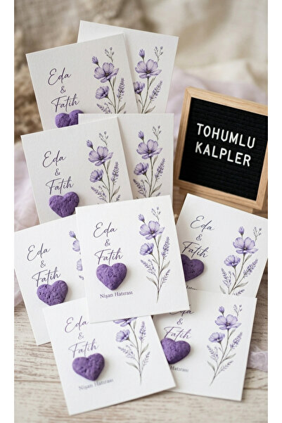 Tohumlu Kalpler 50 adet mini nişan düğün söz kına hediyeliği