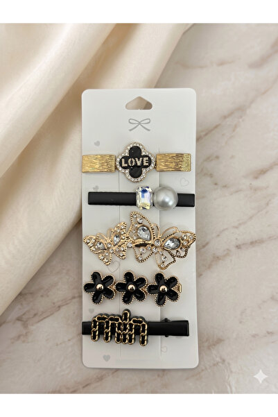 PABALAS Γυναικείο Σετ Κλιπ Μαλλιών 5 Τεμαχίων – Σετ Κλιπ Μαλλιών με Πέτρες, Π...