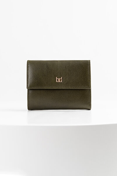 BAYDERİ Sulih Γυναικείο Δερμάτινο Πορτοφόλι Πράσινο