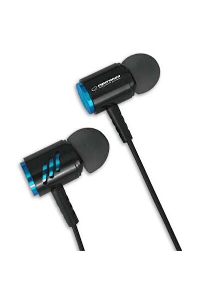 ESPERANZA Casti cu fir EH207, Esperanza, Cu microfon, Negru/Albastru
