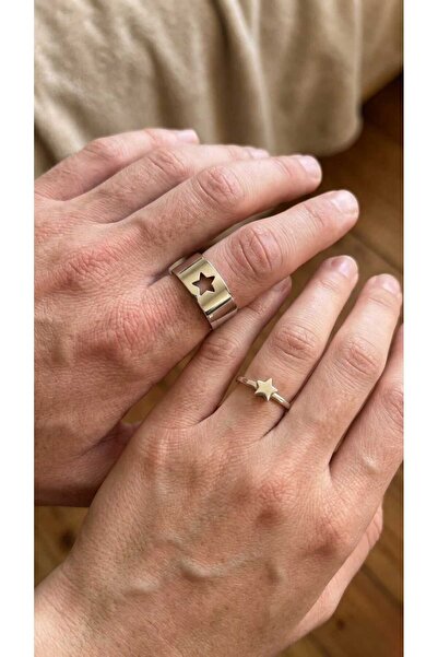 Corvus kolye&bileklik Adjustable Star Couple Ring Lover Friend Mother's Day G...
