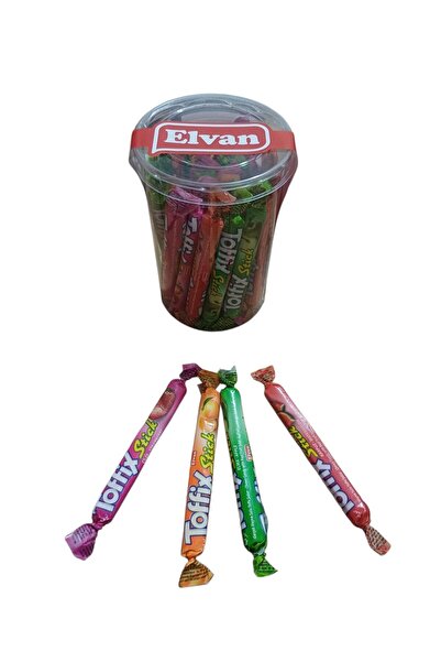 Elvan POÇERA BUTİK TOFFİX STICK 200 GR 30 ADET SAKIZLI KARIŞIK MEYVE AROMALI ...