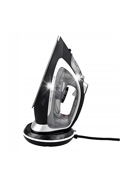 adler Cordless steam iron AD 5043, 2800W, tank capacity 300ml, Black-Silver