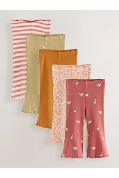 Next Baby Cotton Autumn Colors 5-Piece Leggings Set