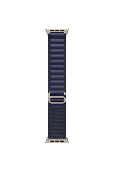 Apple Watch 49mm Loop: Navy Alpine Loop - Large - Titanium Finish