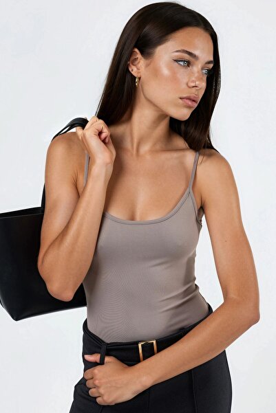 Hiccup BUSEM Αμάνικο Τοπ με U-λαιμόκοψη και ριμπ ύφανση