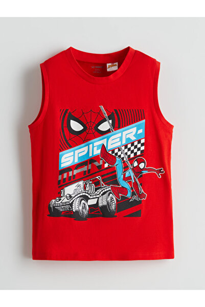 LC Waikiki Maiou pentru băieți cu imprimeu Spider-Man și guler rotund