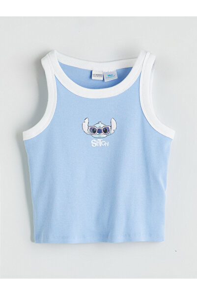 LC Waikiki Crew Neck Stitch Printed Girls' Tank Top