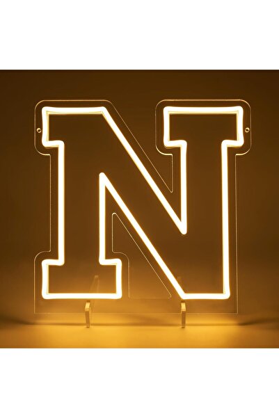 Slasa Letter N LED Neon Sign 30x22 cm 6mm Acrylic Base Alphabet Light Party W...