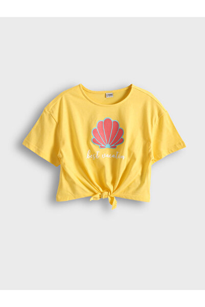 LC Waikiki Tricou de fete cu guler rotund și imprimeu