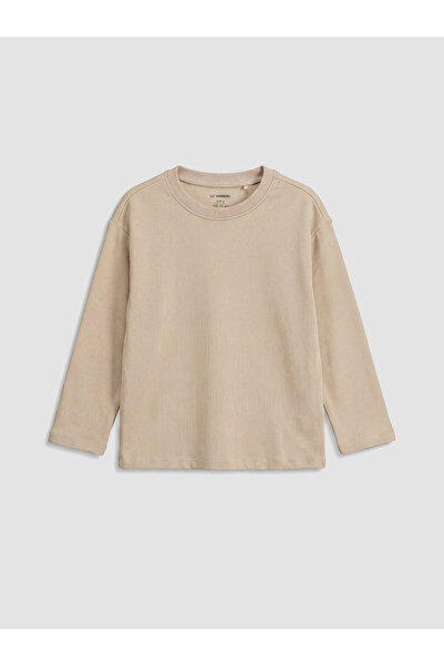 LC Waikiki Tricou pentru băieți cu mânecă lungă cu decolteu