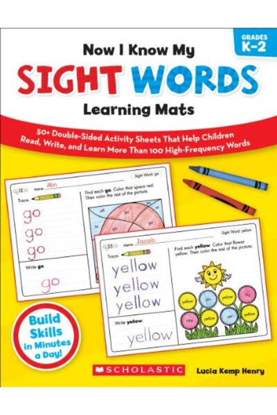 Scholastic Us أغطية تعليمية لتعلم الكلمات البصرية، للصفوف من K إلى 2