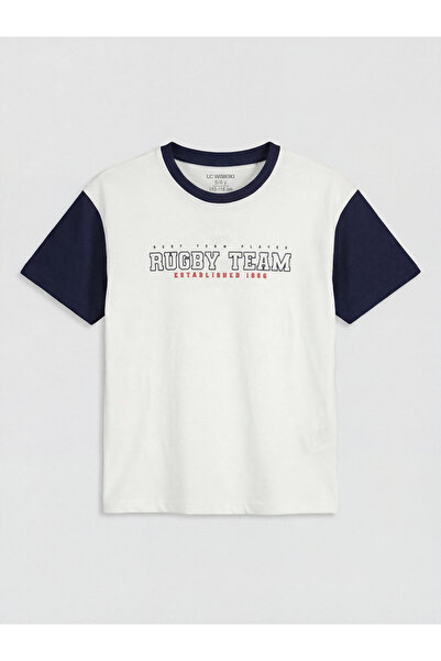 LC Waikiki Tricou de băieți cu guler rotund și imprimeu