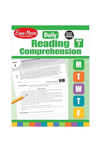 Evan Moor Educational الفهم اليومي للقراءة، الإصدار المخصص للمعلمين للصف السابع