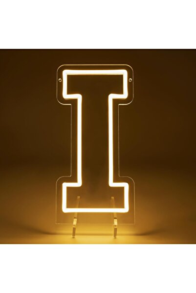 Slasa Letter I LED Neon Sign 30x22 cm 6mm Acrylic Base Alphabet Light Party W...