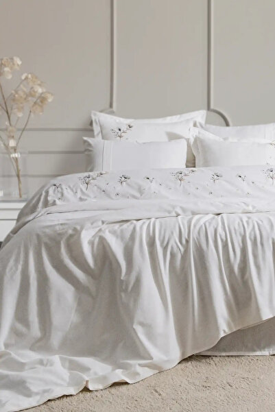 Şaheser Home Collection Κεντητό Σετ Παπλωματοθήκης Διπλού Μεγέθους Ρομάν