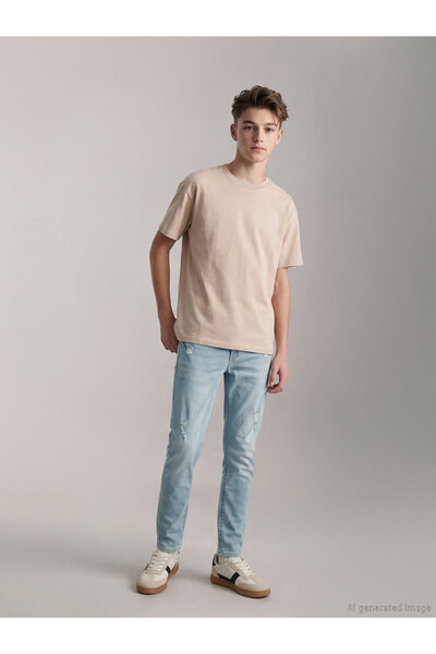 LC Waikiki Blugi pentru băieți cu detalii uzate și croială super skinny