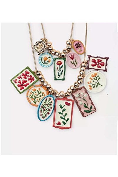 Venus Design Çiçekli Kolye