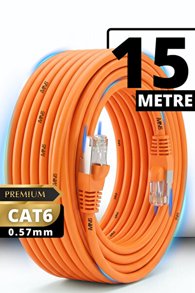 MN6 M107XT CAT6 Ethernet Kablosu 15 Metre 0.57mm UTP Ev İçin Yüksek LAN Kablosu