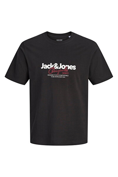 Jack & Jones Ανδρικό μπλουζάκι με στάμπα στο στήθος και λαιμόκοψη ποδηλάτου -...