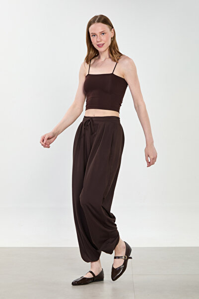 BARRELS AND OIL Γυναικείο Παντελόνι Σαλβάρ - Πικρό Καφέ