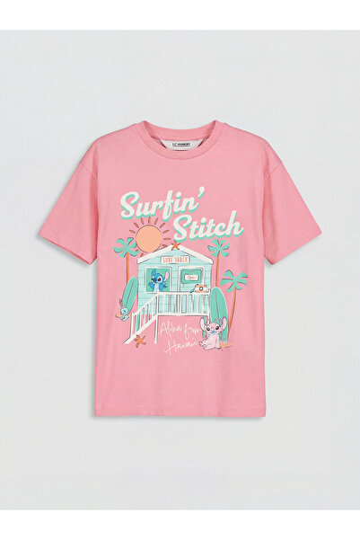 LC Waikiki Tricou de fete imprimat cu Stitch și Angel