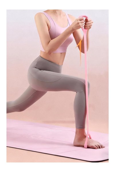 kırmed Resistance Band Exercise and Stretching Resistance Band Silicone Resistance Band for Pilates Yoga and Fitness