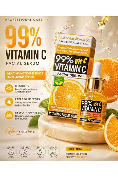 Fruit Of The Wokali Vitamin C Serum %99 C Vitamini + Hyaluronik Asit | Leke K...
