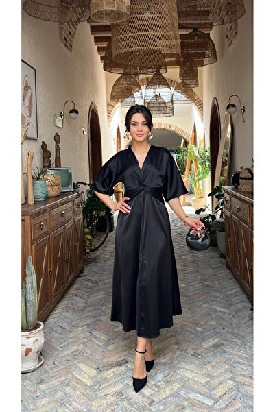 D'RECCY ΓΥΝΑΙΚΕΙΟ ΦΟΡΕΜΑ ΜΕ ΜΑΝΙΚΙΑ ΤΥΠΟΥ BAT, ΛΟΥΡΑΚΙ ΣΕ ΣΧΗΜΑ V, ΚΟΜΨΟ ΣΑΤΕ...