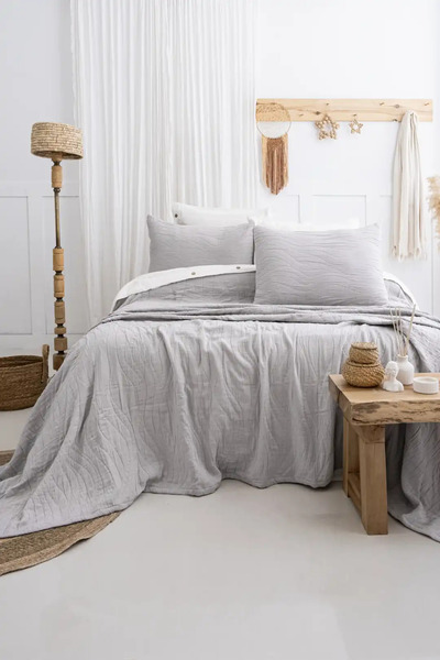 Şaheser Home Collection Janna Jacquard Bedspread Set, Soft Textured, 100% Cot...