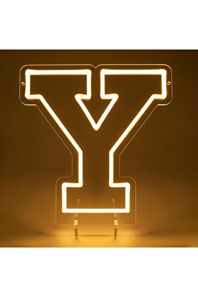 Slasa Letter Y LED Neon Sign 30x22 cm 6mm Acrylic Base Alphabet Light Party W...
