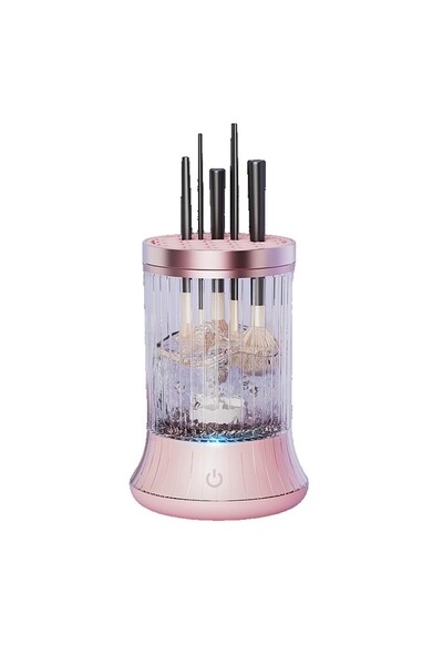 Cyrax Portable Makeup Brush Cleaning Device, 9x9x16 cm Pink