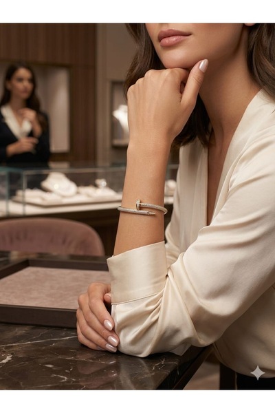 Pırıltı Bujiteri Steel Stainless Color-Retaining Bracelet