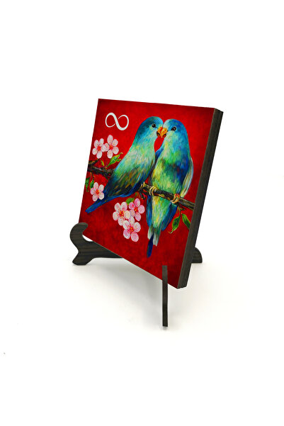 Sadrazam Επιτραπέζια βάση MDF με σχέδιο πουλιών 10x10 1G-2Bird