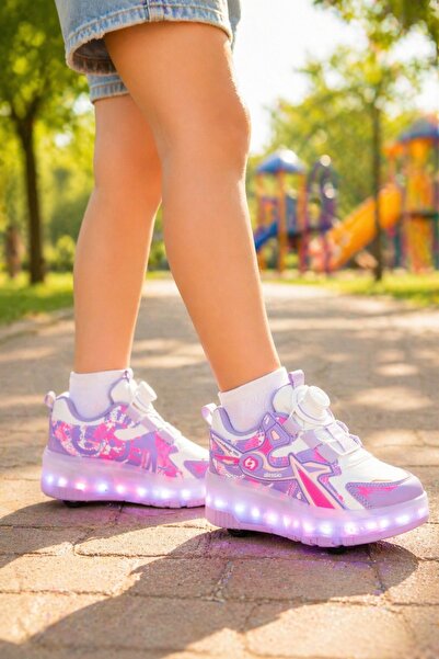 minibonito Children's Light-Up Skate Shoes - Light-Up Skateboard Shoes