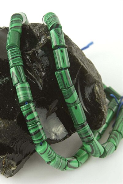 TakÇalıştır 6*8 mm Malahite Stone Tube