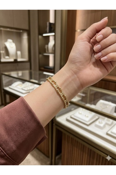 Pırıltı Bujiteri Steel Stainless Color-Retaining Bracelet