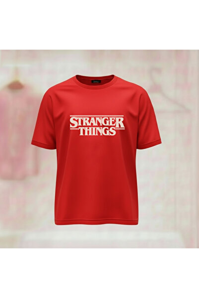 Vordevia Stranger Things Printed Crew Neck Wide Fit Unisex Tshirt