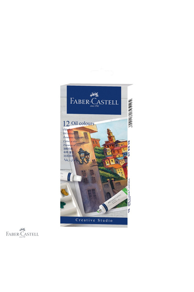 Faber Castell Set de culori în ulei Faber-Castell, 12 culori x 9 ml, pigmenta...