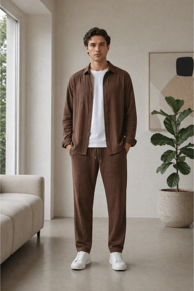 COMANCHERO Men's Bürümcük Long Sleeve Shirt and Pants Tracksuit Set
