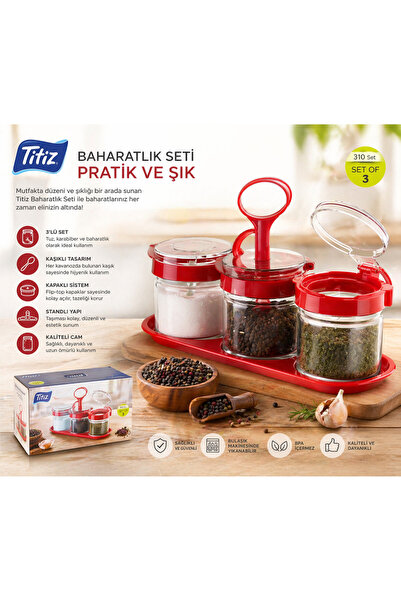 Titiz 3’lü Baharatlık Seti